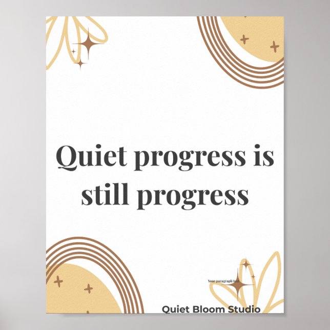 Minimalist Motivation Quote Poster (Front)