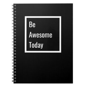 Minimalist Motivational Black & White Notebook
