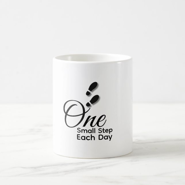 Minimalist Motivational Mug – One Small Step Each  (Center)