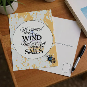 Minimalist Motivational Nautical Quote Postcard
