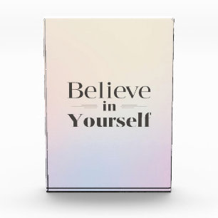 Minimalist Motivational Poster: Believe in Yoursel Photo Block