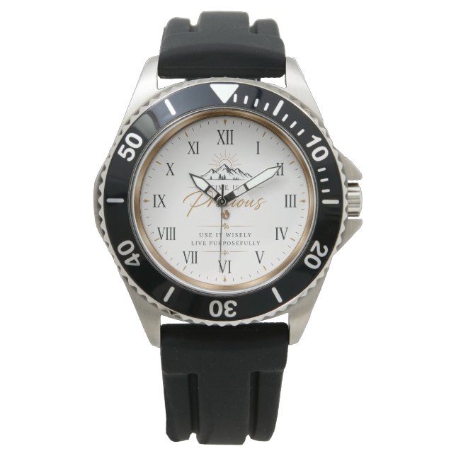 Minimalist Motivational Wrist Watch (Front)