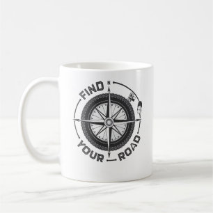 Minimalist Motorcycle Compass Mug