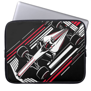 Minimalist Motorsport Formula Race Car Speed Lines Laptop Sleeve