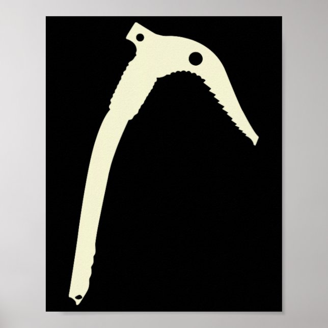Minimalist Mountain And Ice Climbing With Ice Axe  Poster (Front)