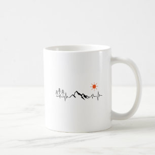 minimalist mountain coffee mug