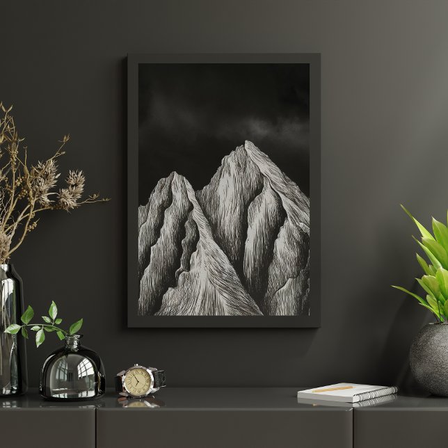 Minimalist Mountain Line art Poster (Creator Uploaded)