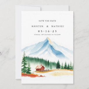 Minimalist Mountain Save The Date