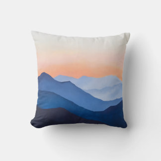 Minimalist Mountain Sunset Cushion