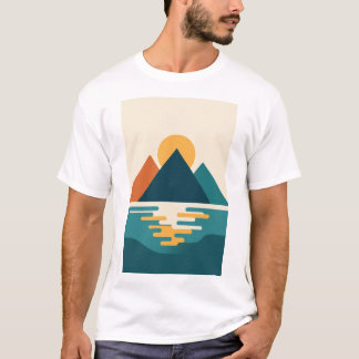 Minimalist Mountain Sunset T-Shirt