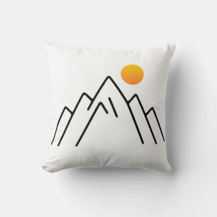 Minimalist Mountains: A Nature-Inspired Design Cushion