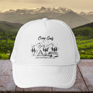 Minimalist Mountains Camp Bride Bachelorette Trucker Hat