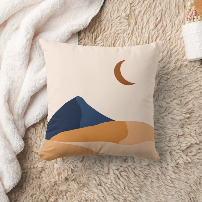 Minimalist Mountains Mid Century Modern Cushion (Blanket)
