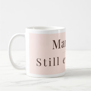 Minimalist Mug   Newly Married Modern Woman Gift