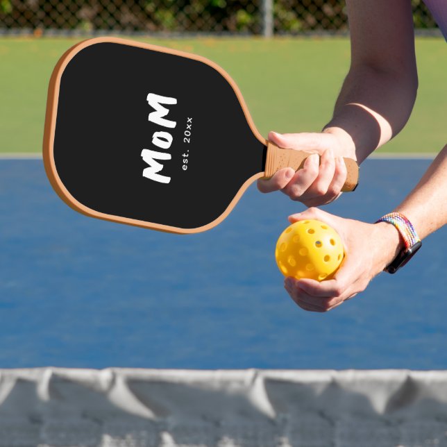 Minimalist Mum Established Bold Typography Pickleball Paddle (Insitu)