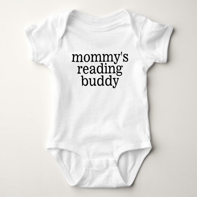 Minimalist Mummy's Reading Buddy Baby Bodysuit (Front)