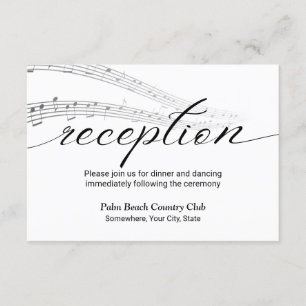 Minimalist Music Notes Elegant Wedding Reception
