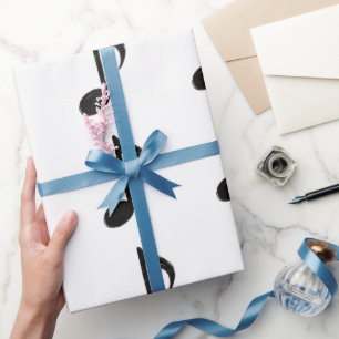 Minimalist Musical Note – Ink Brush Style on Wrapping Paper