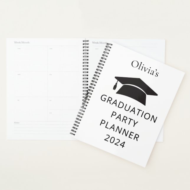 Minimalist Name 2024 Graduation Party Planner (Display)