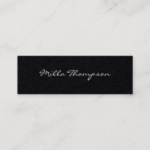 minimalist name & contact-phone dark mini business card