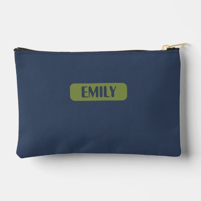 Minimalist Name Pencil Case  Accessory Pouch (Back)