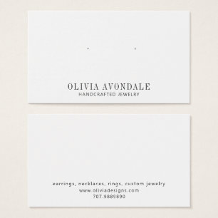 Minimalist Name Stud Earring Jewelry Display Card
