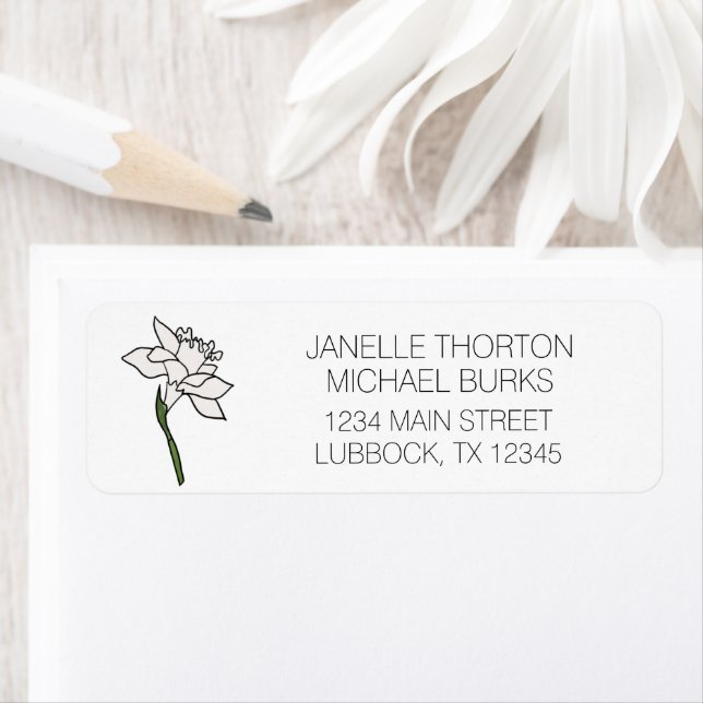 Minimalist Narcissus Address Label Return Address Label (Insitu)
