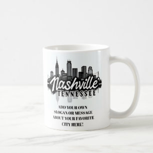 Minimalist Nashville Skyline, Tennessee City   Coffee Mug