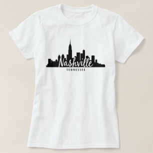 Minimalist Nashville Skyline, Tennessee City   T-Shirt