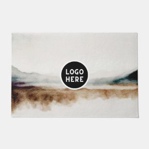 Minimalist Natural Watercolor Abstract Pattern  Doormat