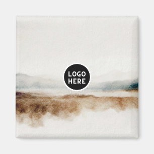 Minimalist Natural Watercolor Abstract Pattern Magnet