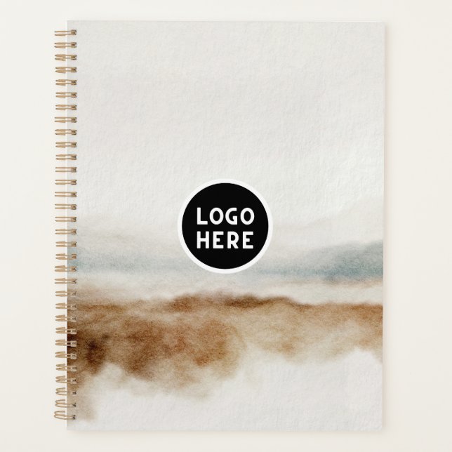 Minimalist Natural Watercolor Abstract Pattern  Planner (Front)