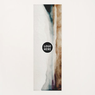 Minimalist Natural Watercolor Abstract Pattern Yoga Mat