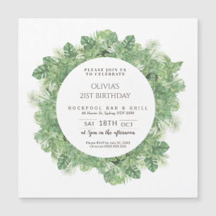 Minimalist nature frame magnetic invitation