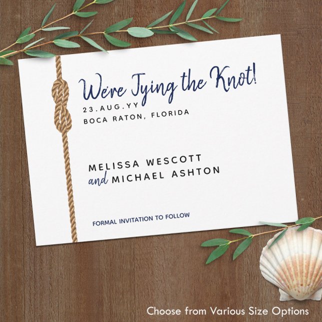 💌Minimalist Nautical Infinity Tying the Knot  Save The Date (💌Minimalist Nautical Infinity Tying the Knot Save The Date
)