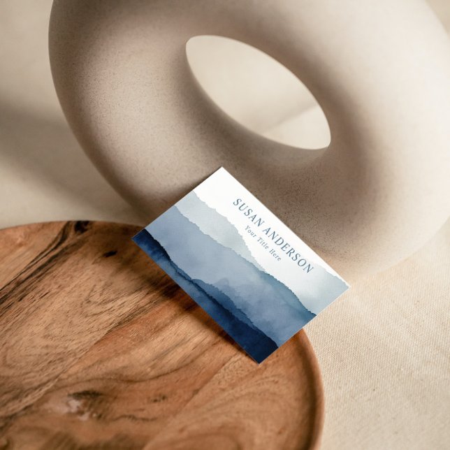 Minimalist Nautical Watercolor Business Card (Creator Uploaded)