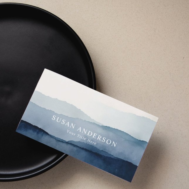 Minimalist Nautical Watercolor Business Card (Creator Uploaded)