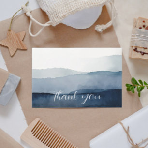 Minimalist Nautical Watercolor Thank You Card