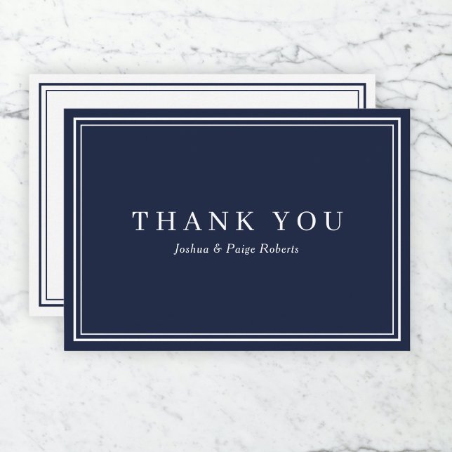 Minimalist Navy Blue Elegant Custom Thank You (Creator Uploaded)
