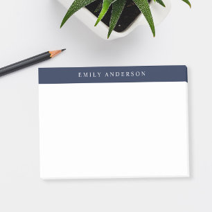 Minimalist Navy Blue Elegant Monogram Post-it Notes