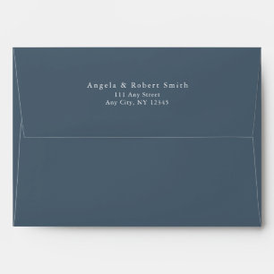 Minimalist Navy Blue & Gold Envelope