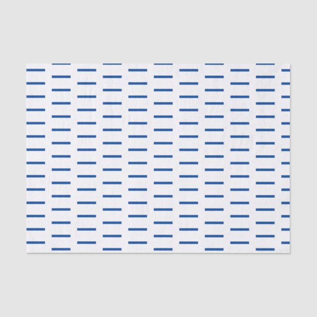 Minimalist Navy Blue Lines Tissue Paper (Front)
