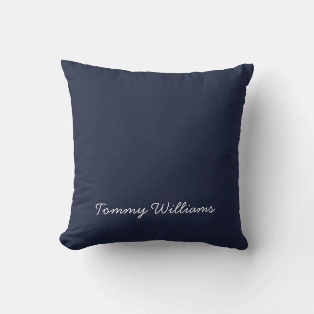 Minimalist Navy Blue Professional Simple Cushion (Front)