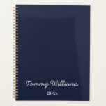 Minimalist Navy Blue Professional Simple Planner<br><div class="desc">These simple,  minimalist can be personalised to include a name or any text of your choice. If you don't want any text and would prefer just a blank,  then you can simply delete the text.</div>