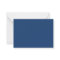 Minimalist Navy Blue Two Border Monogram Note Card