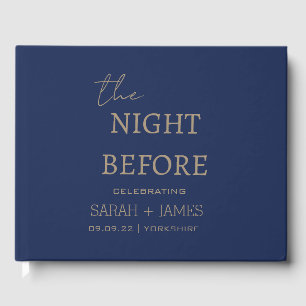 Minimalist Navy the Night Before Wedding Guest Book