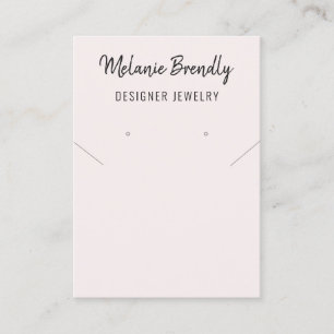 Minimalist Necklace Earring Jewellery Display Business Card