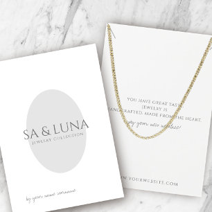 Minimalist Necklace Jewellery Display Card
