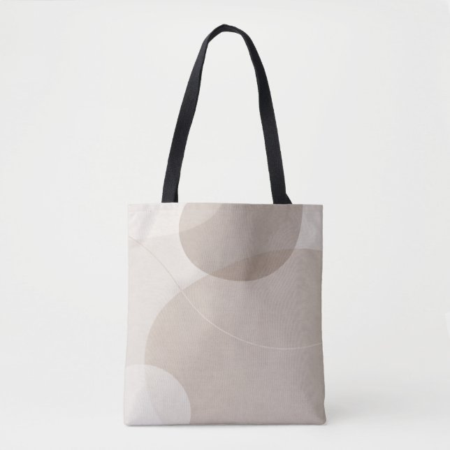 Minimalist Neutral Abstract Tote Bag (Front)