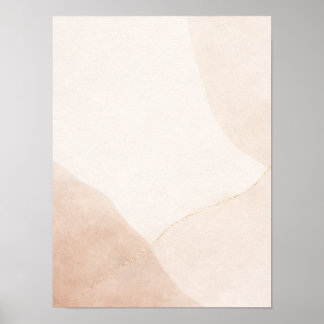 Minimalist Neutral Abstract Wall Art Poster – Beig